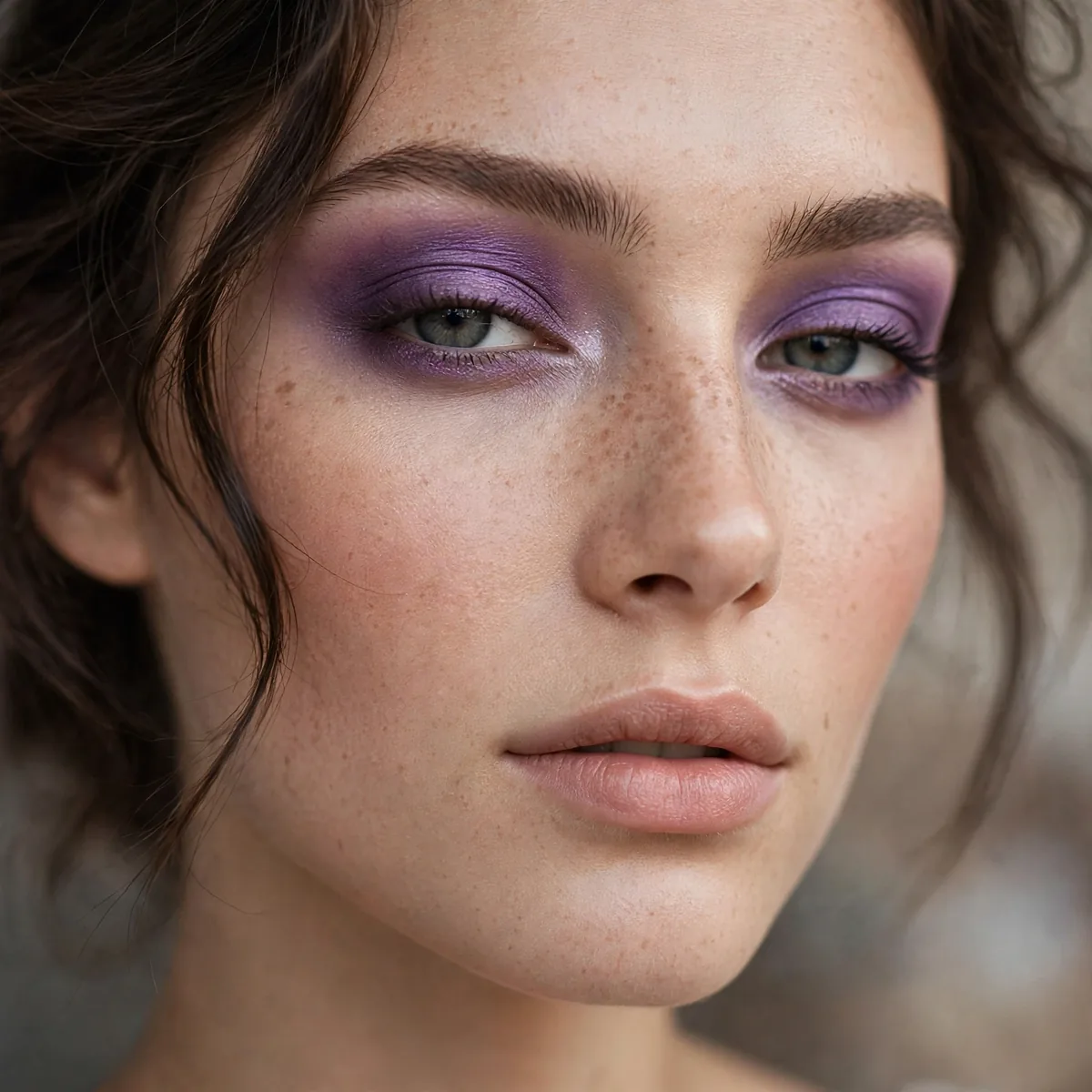 Model with purple haze smoky eyeshadow