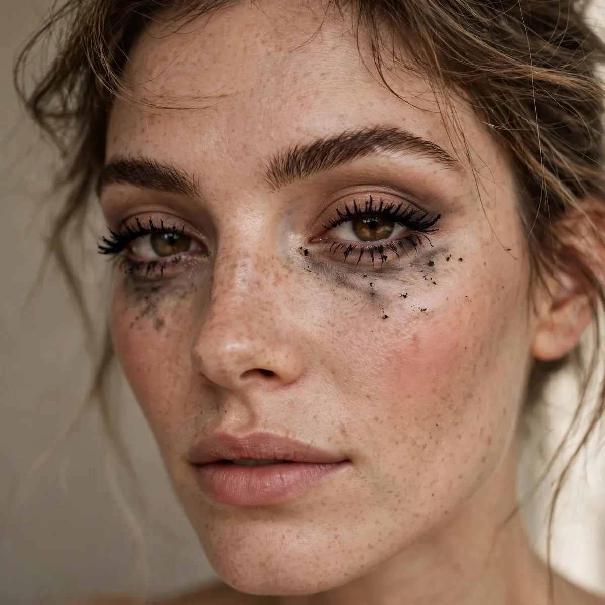 Lived-in mascara grunge lashes