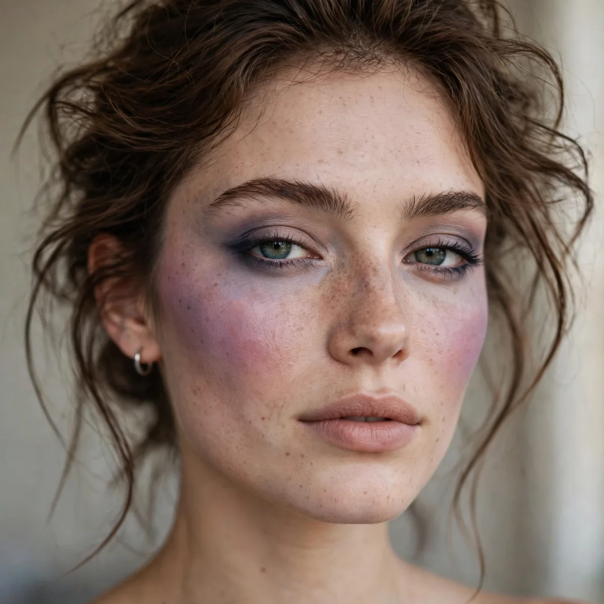 Cool toned blush grunge look