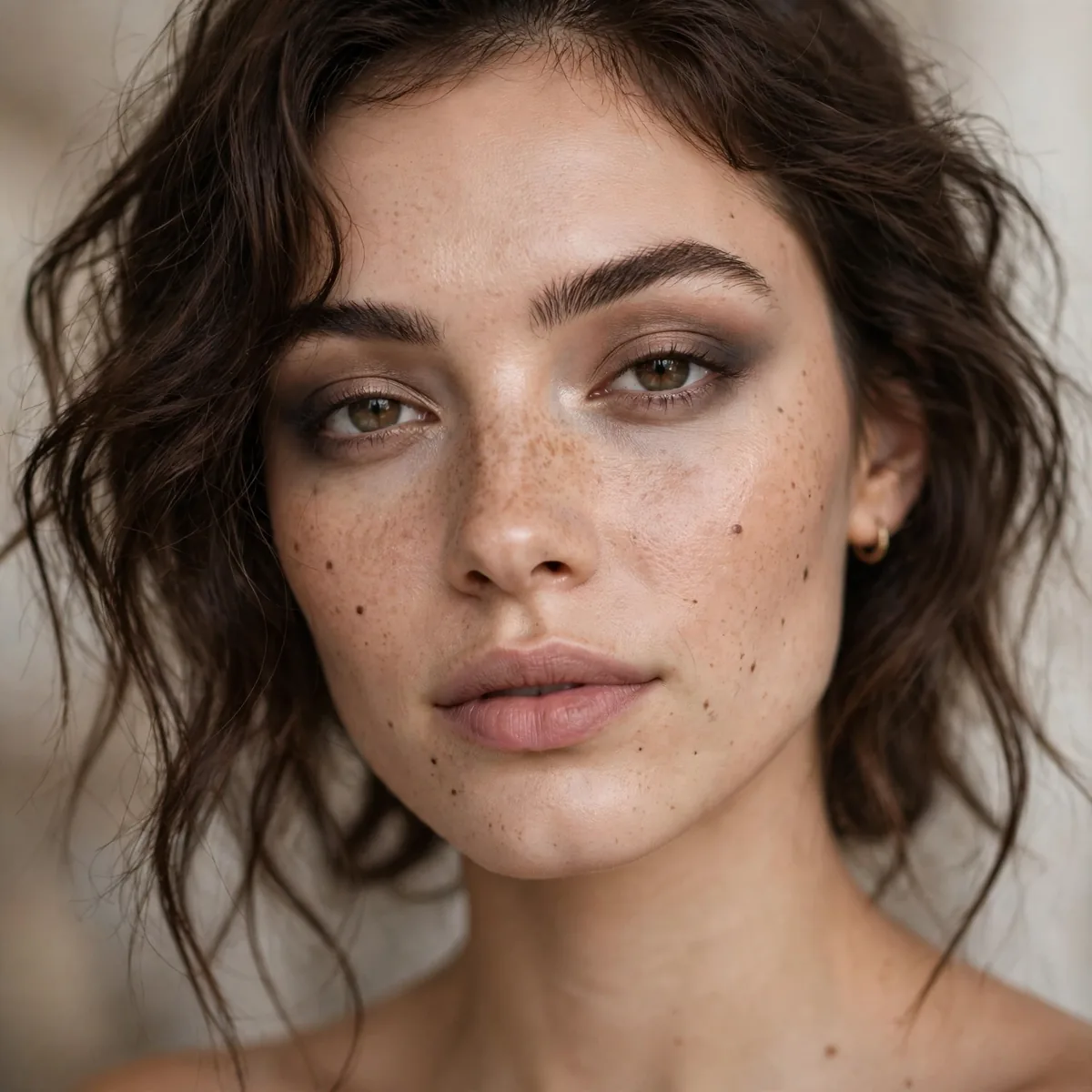 Modern soft grunge makeup look