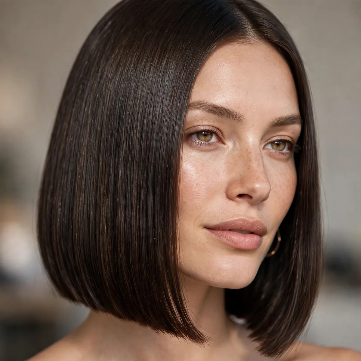 Ultra sleek straight A-line bob