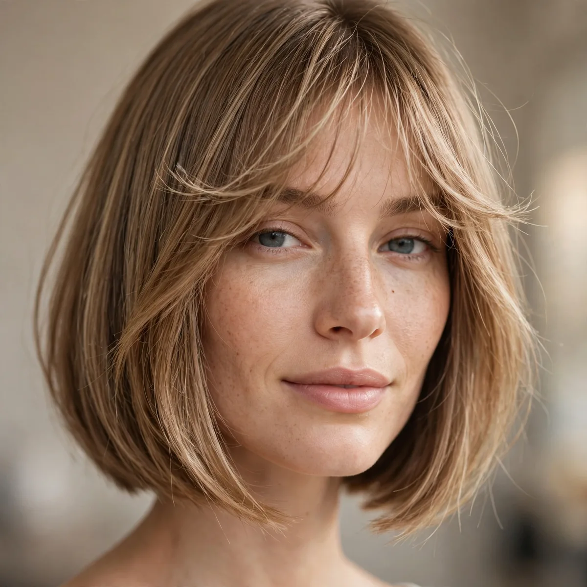 A-line bob with a light wispy fringe