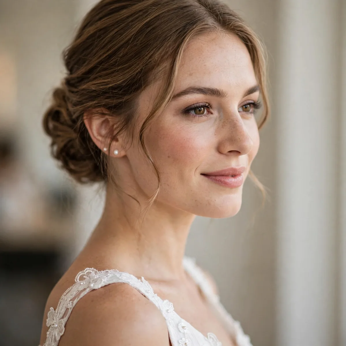 Bride in short white after party dress