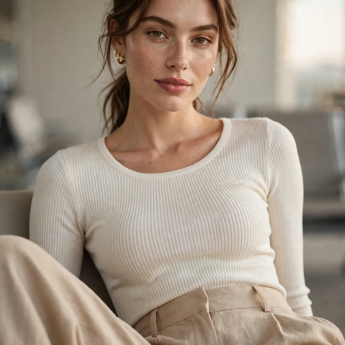 Wide leg pants airport outfit
