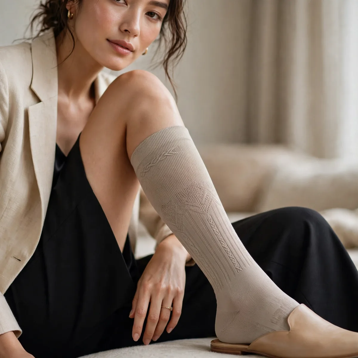 Stylish compression socks for travel
