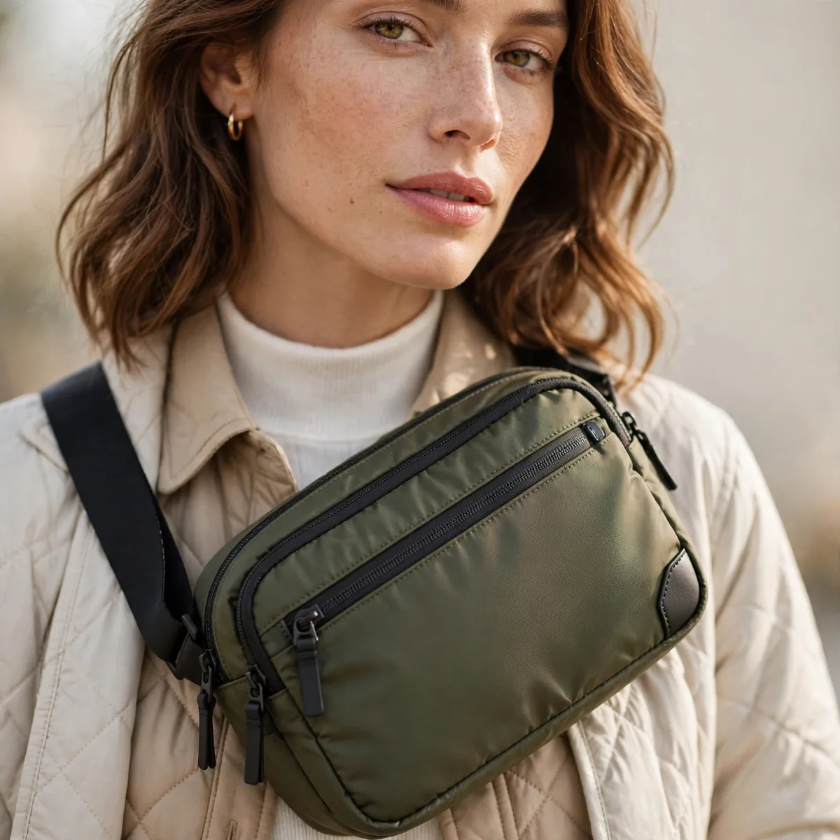 Crossbody bag for airport travel