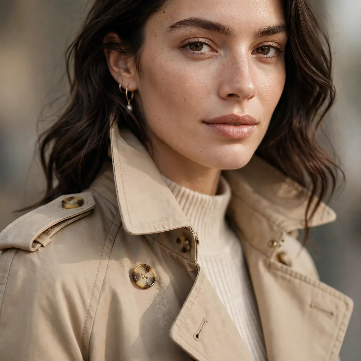 Trench coat for airport travel