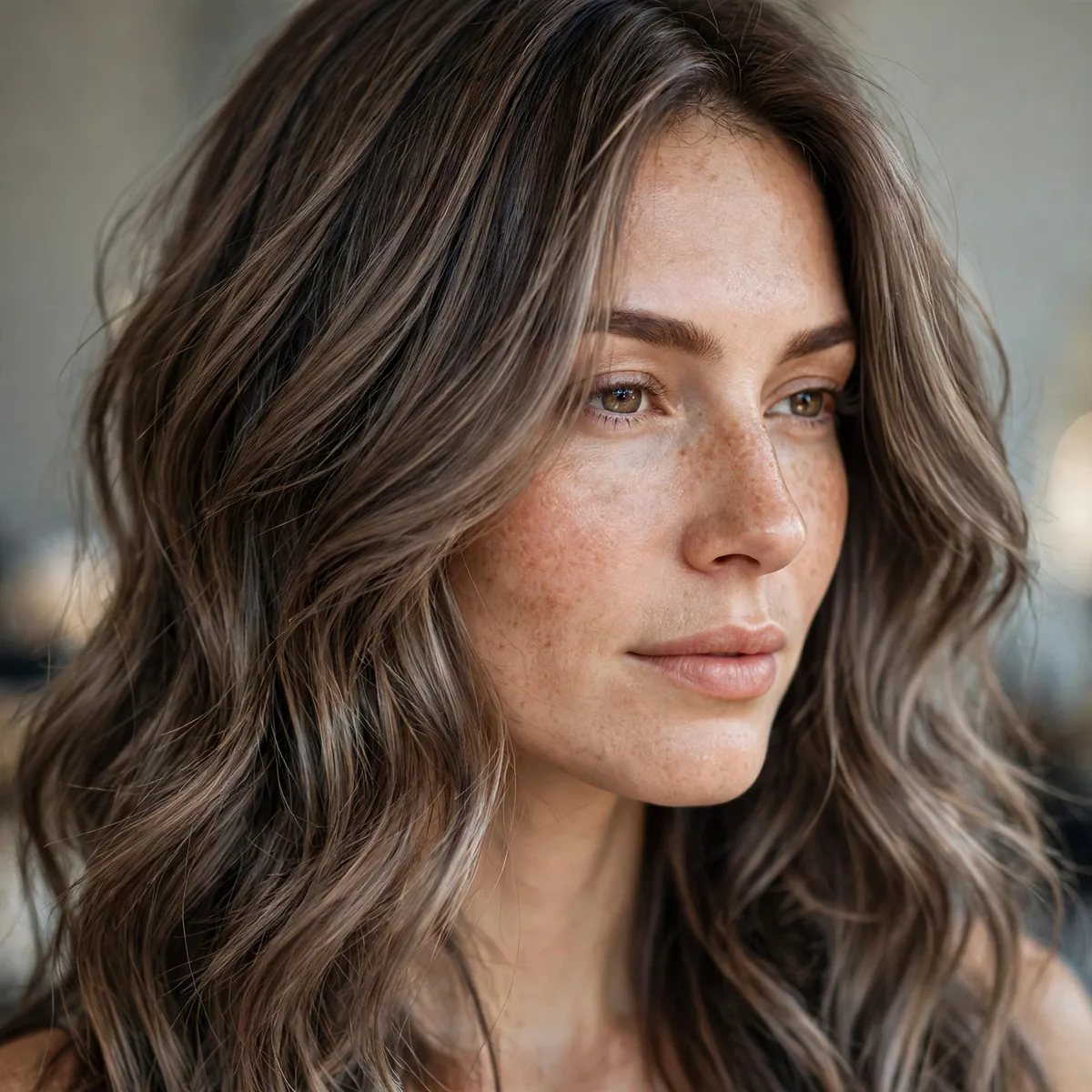 Cool-toned dimensional brown hair