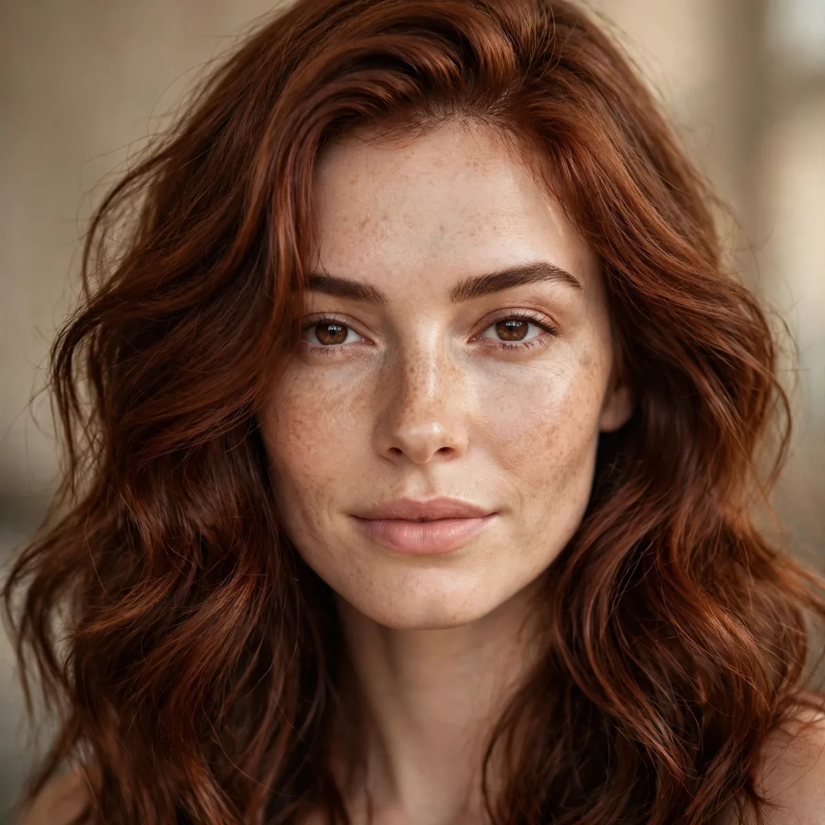 Classic auburn hair color