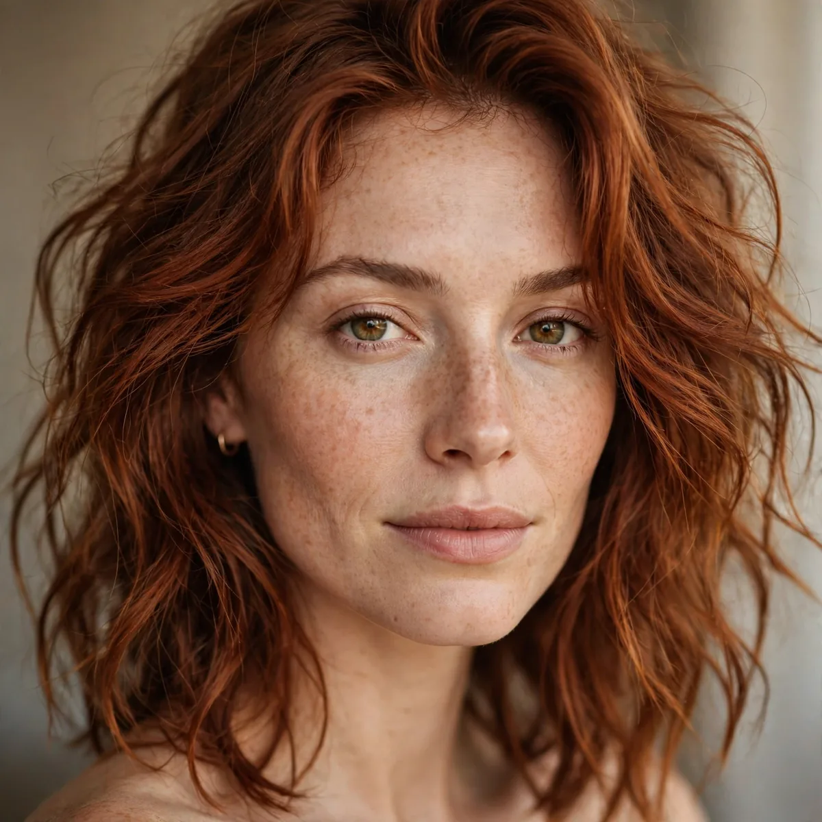 Lived-in auburn hair color