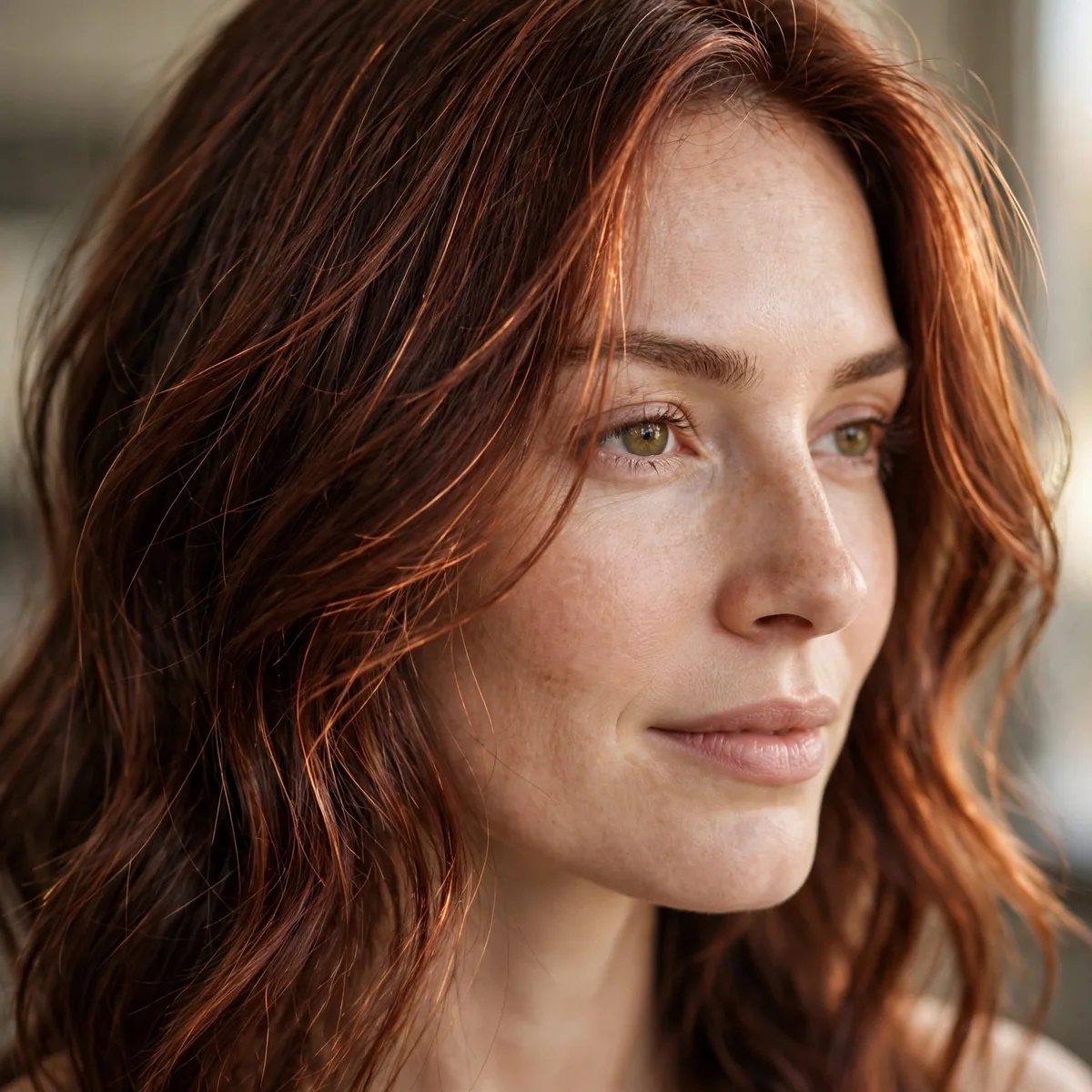 Copper babylights on auburn hair