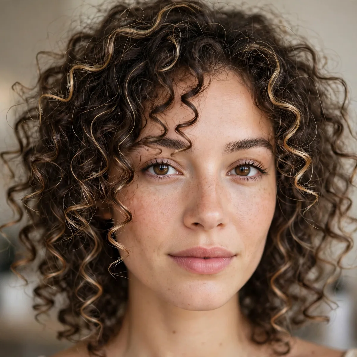 Babylights on curly hair