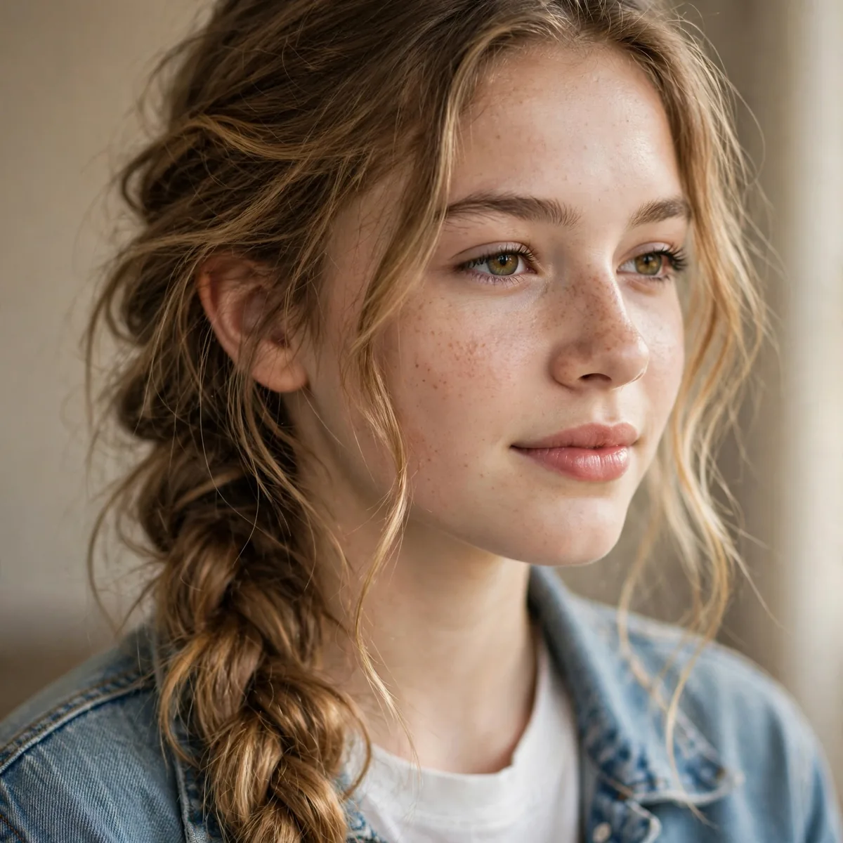 Loose side braid for teens