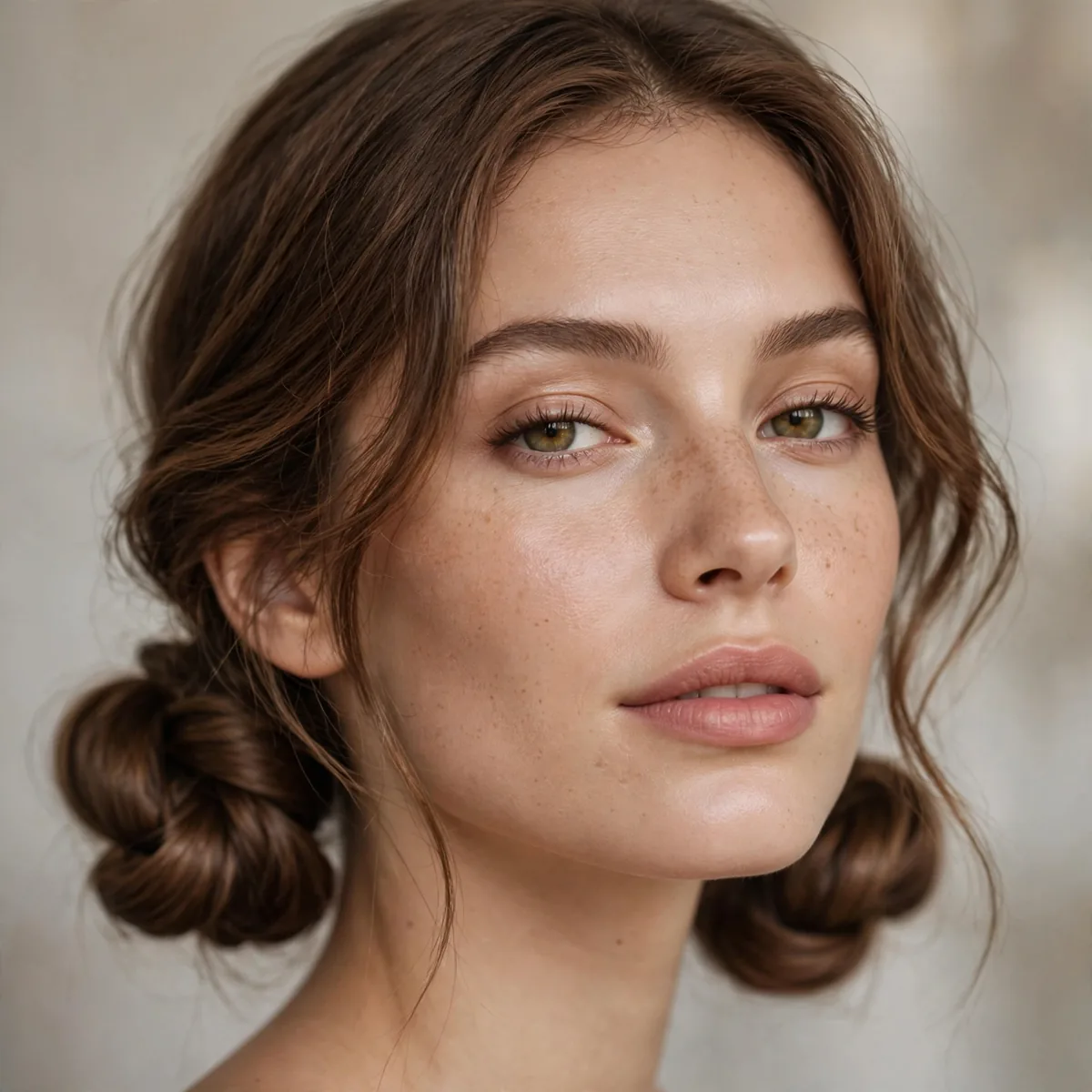 Two low double buns