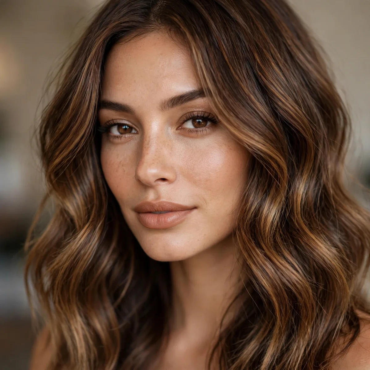 Chestnut brown balayage