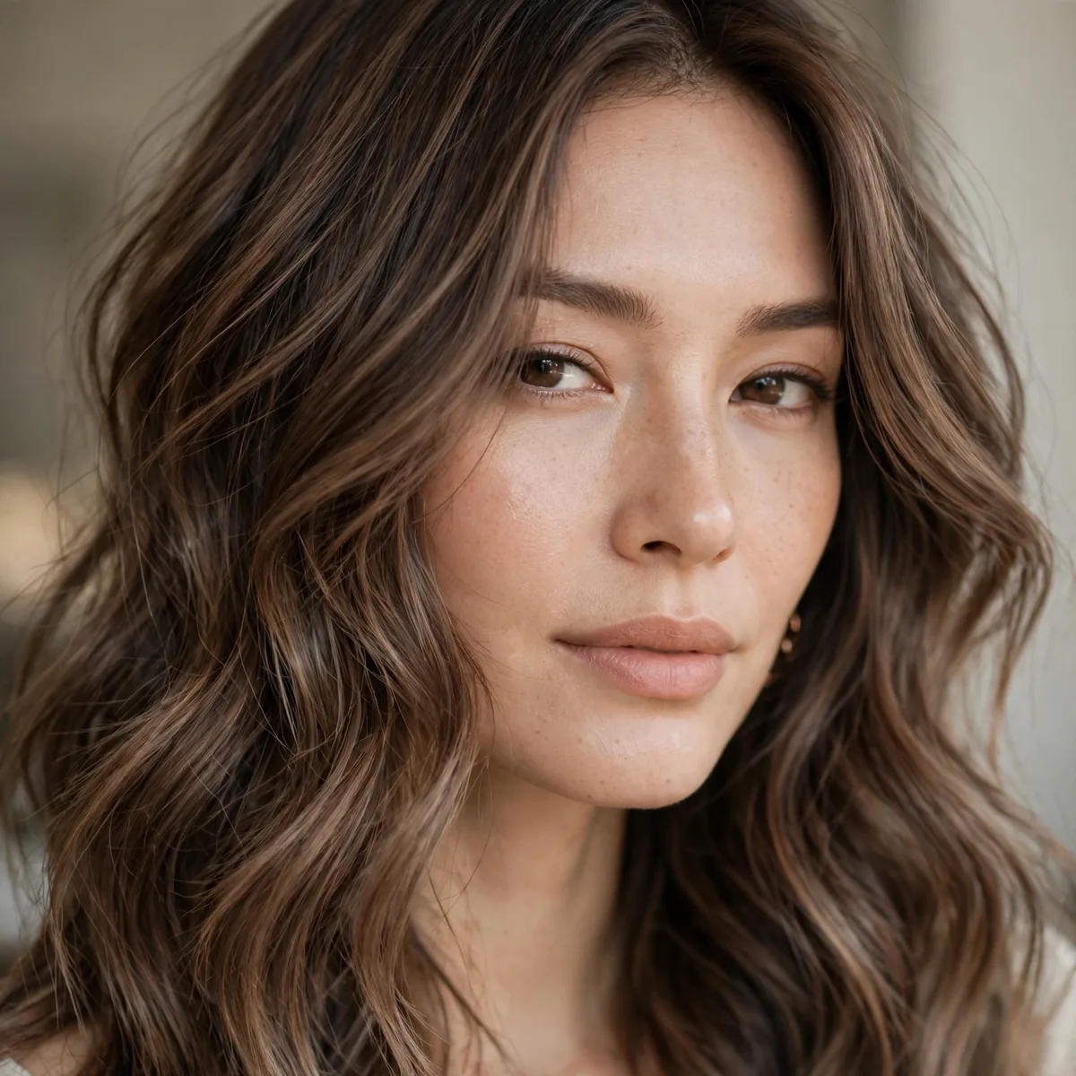 Mocha brown balayage dimension