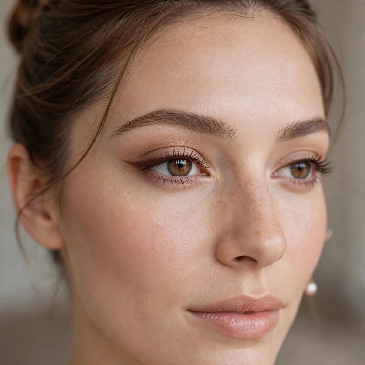 Soft brown liner balletcore eyes