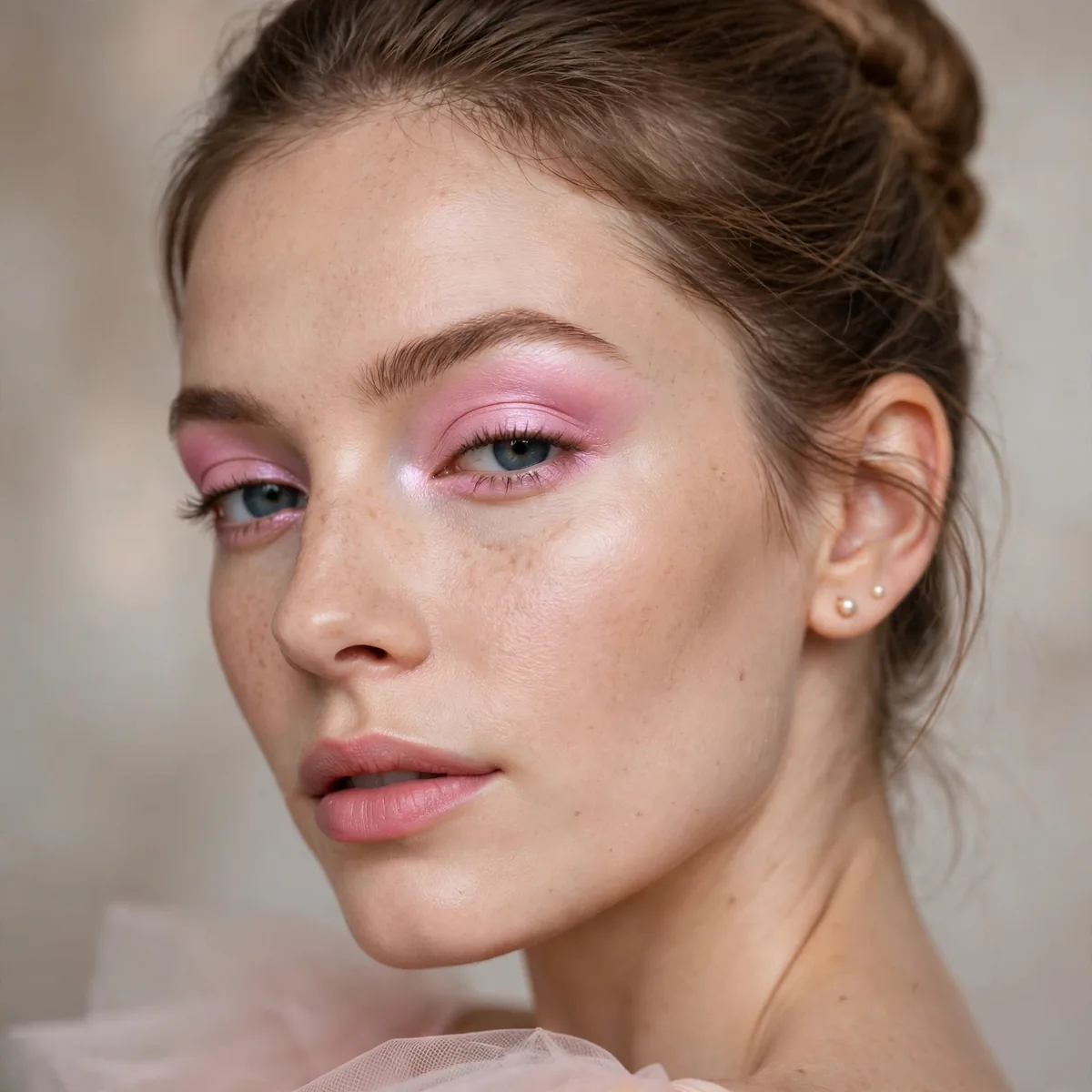 Pink eyeshadow wash balletcore