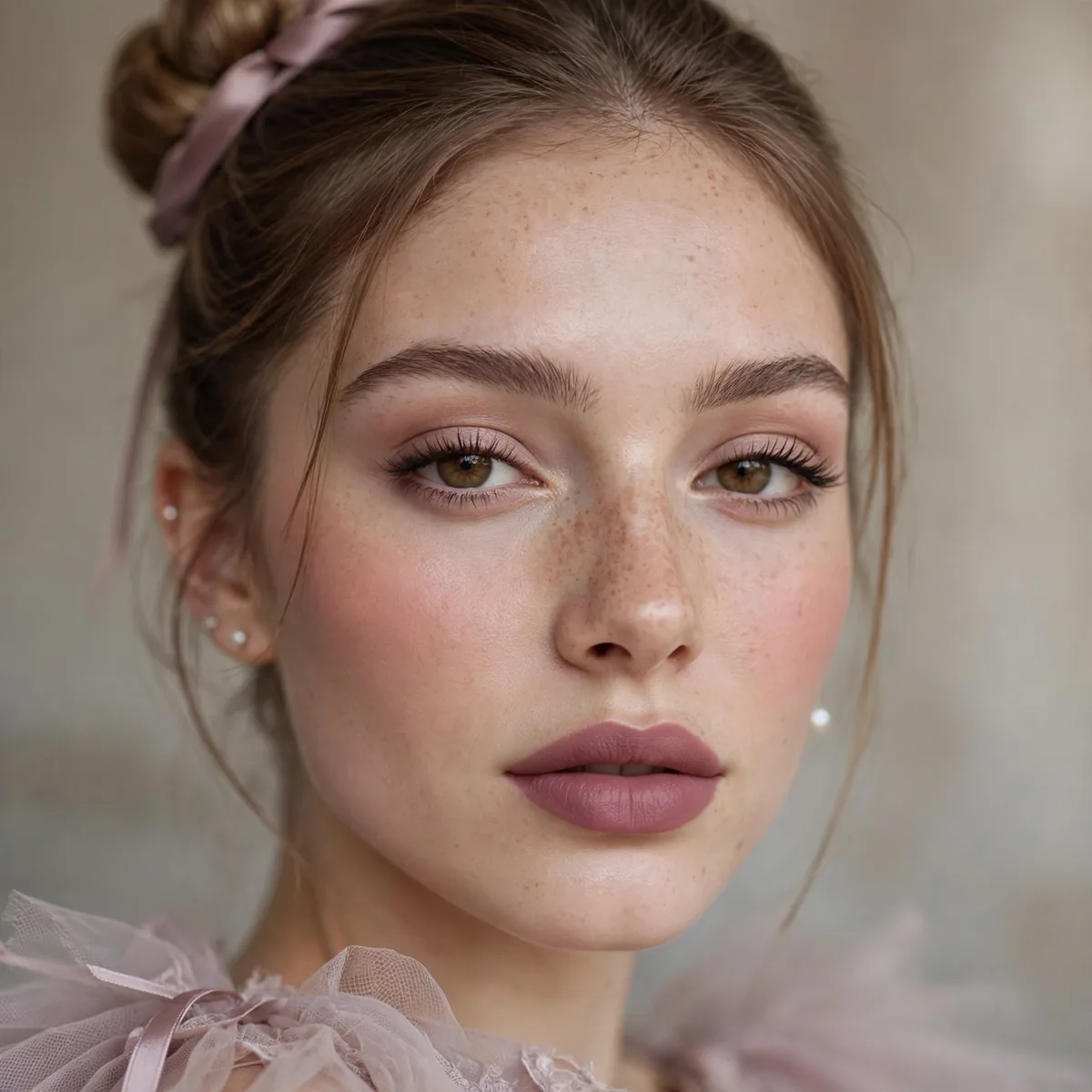 Mauve lips balletcore variation