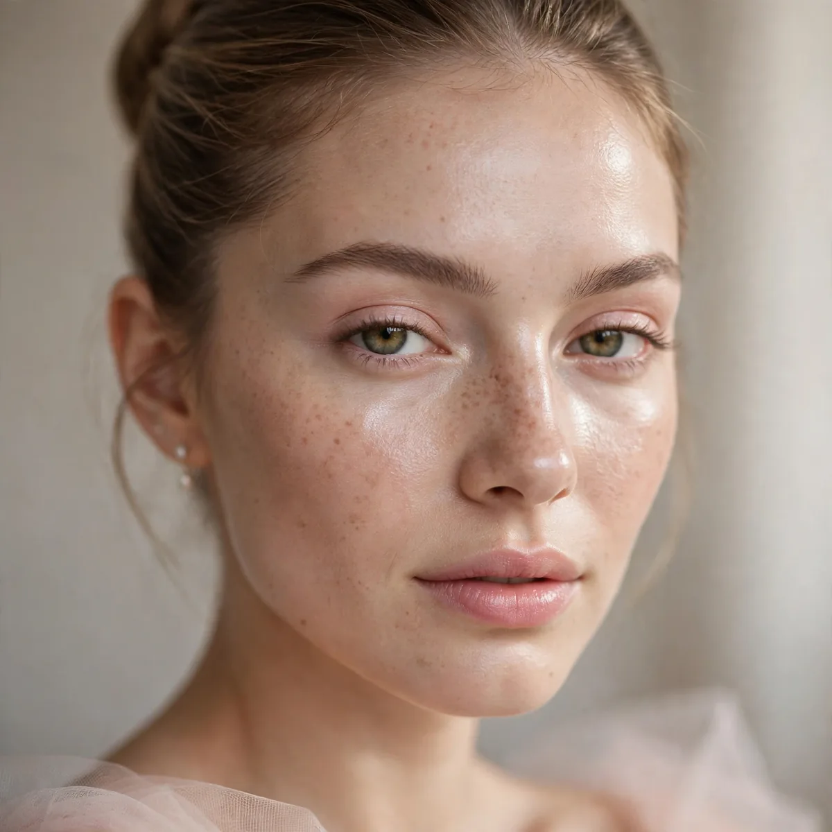 Minimal contour balletcore makeup