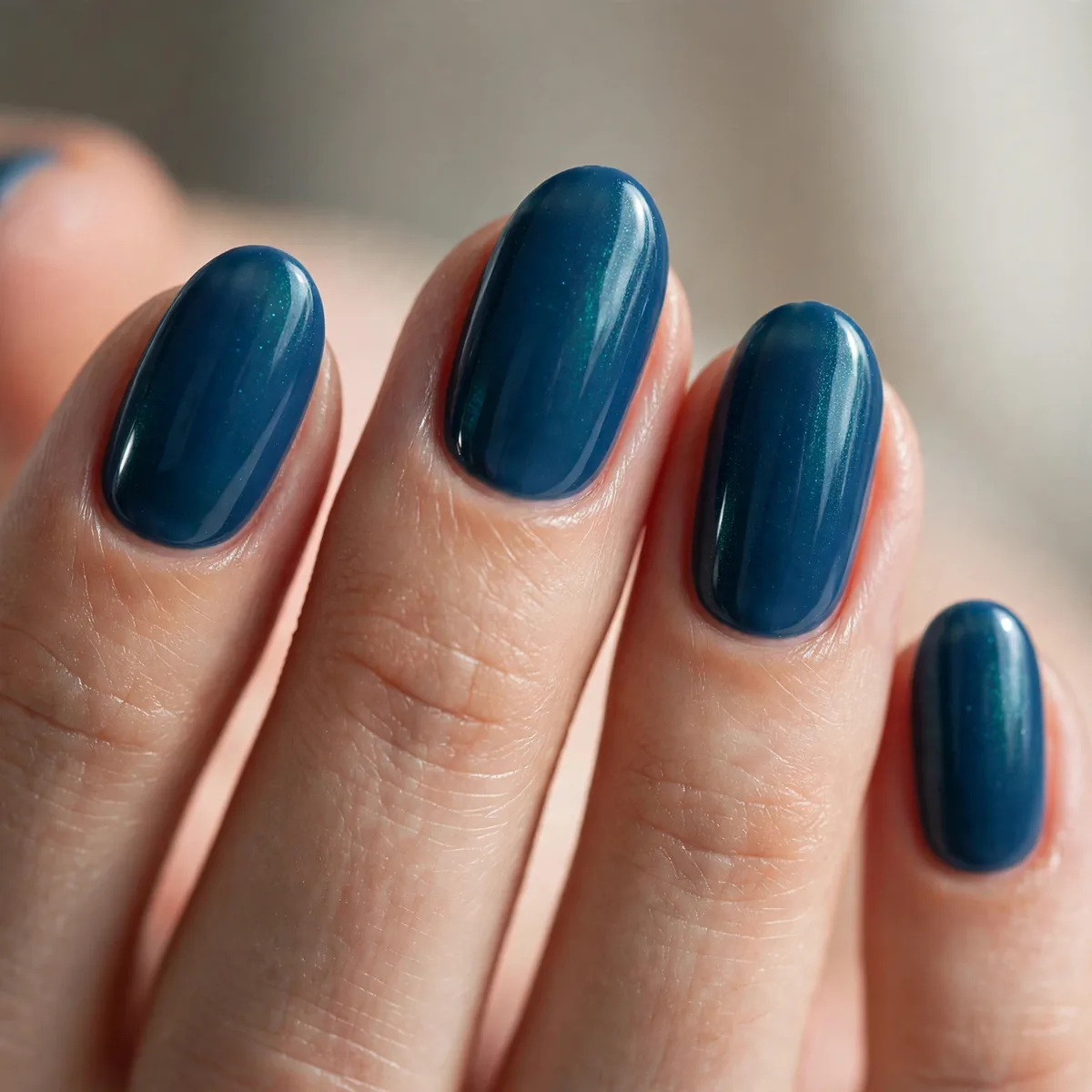 Deep sea blue beach nail polish