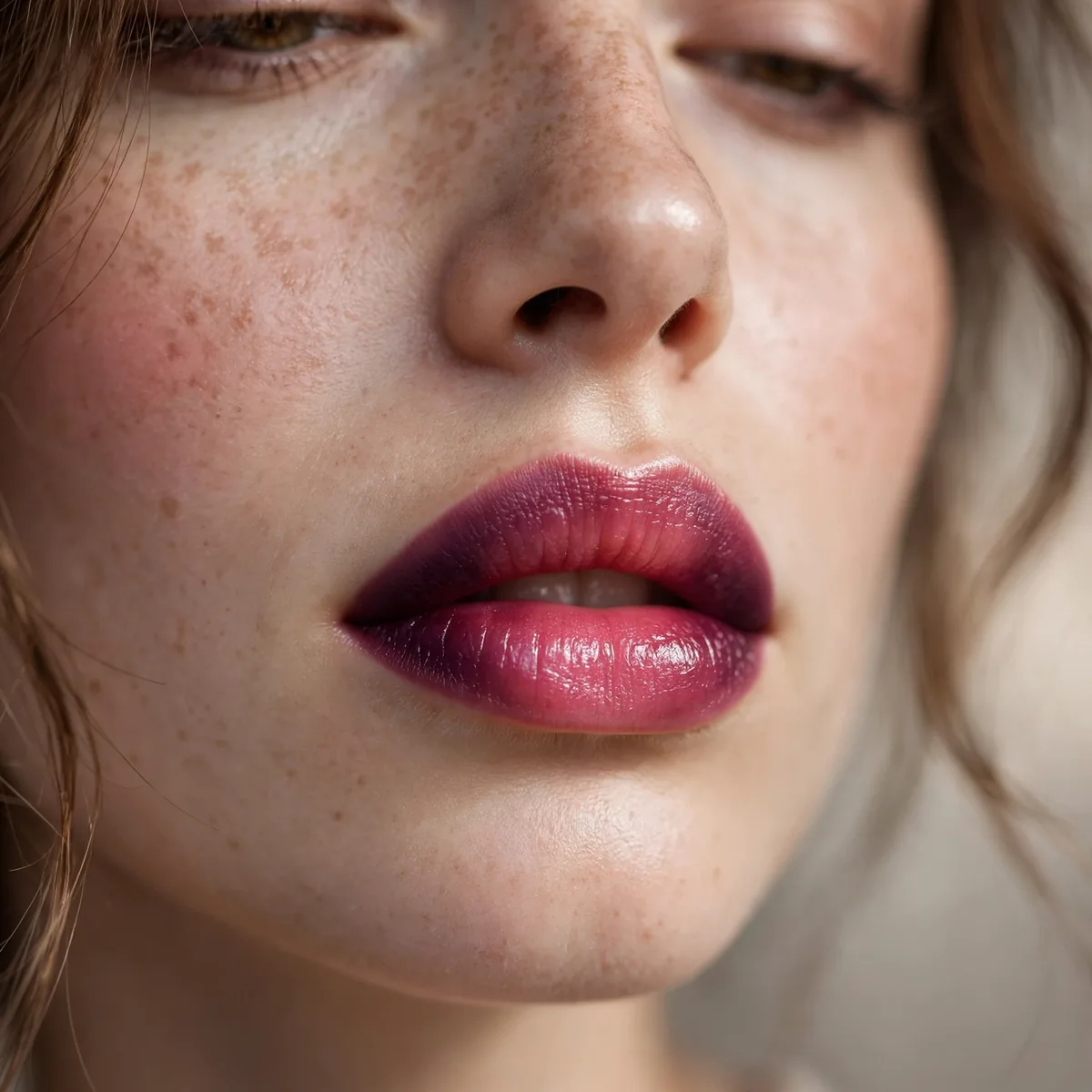 Berry ombre lip effect