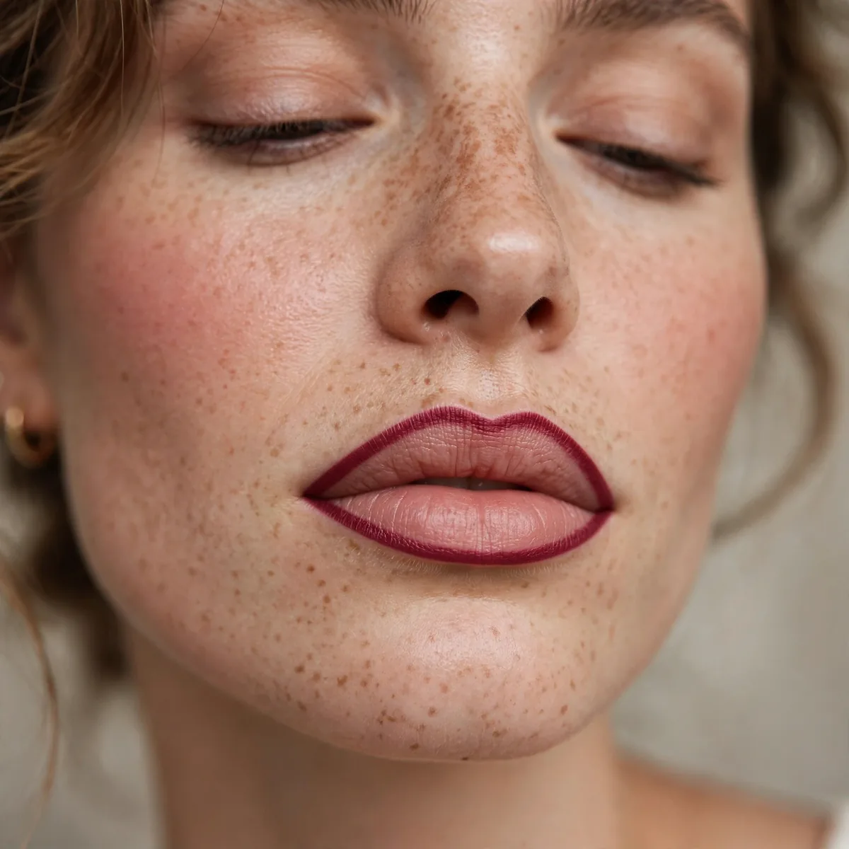Berry lip liner base technique