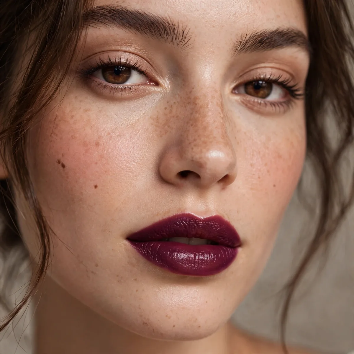 Deep fig berry lipstick shade