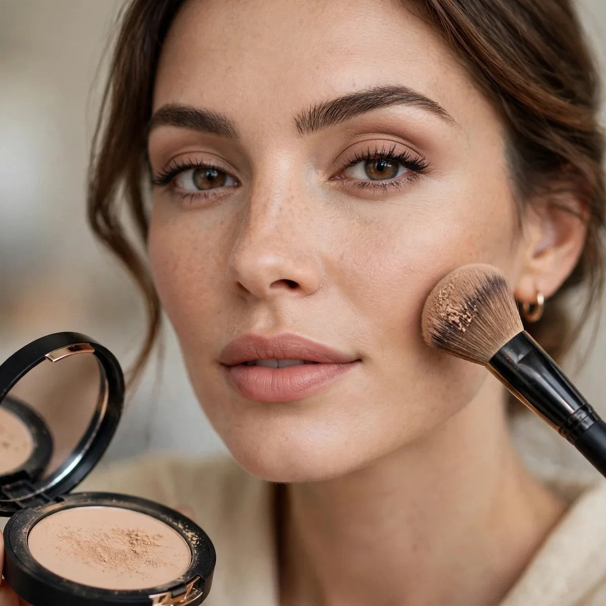 Powder foundation for oily skin