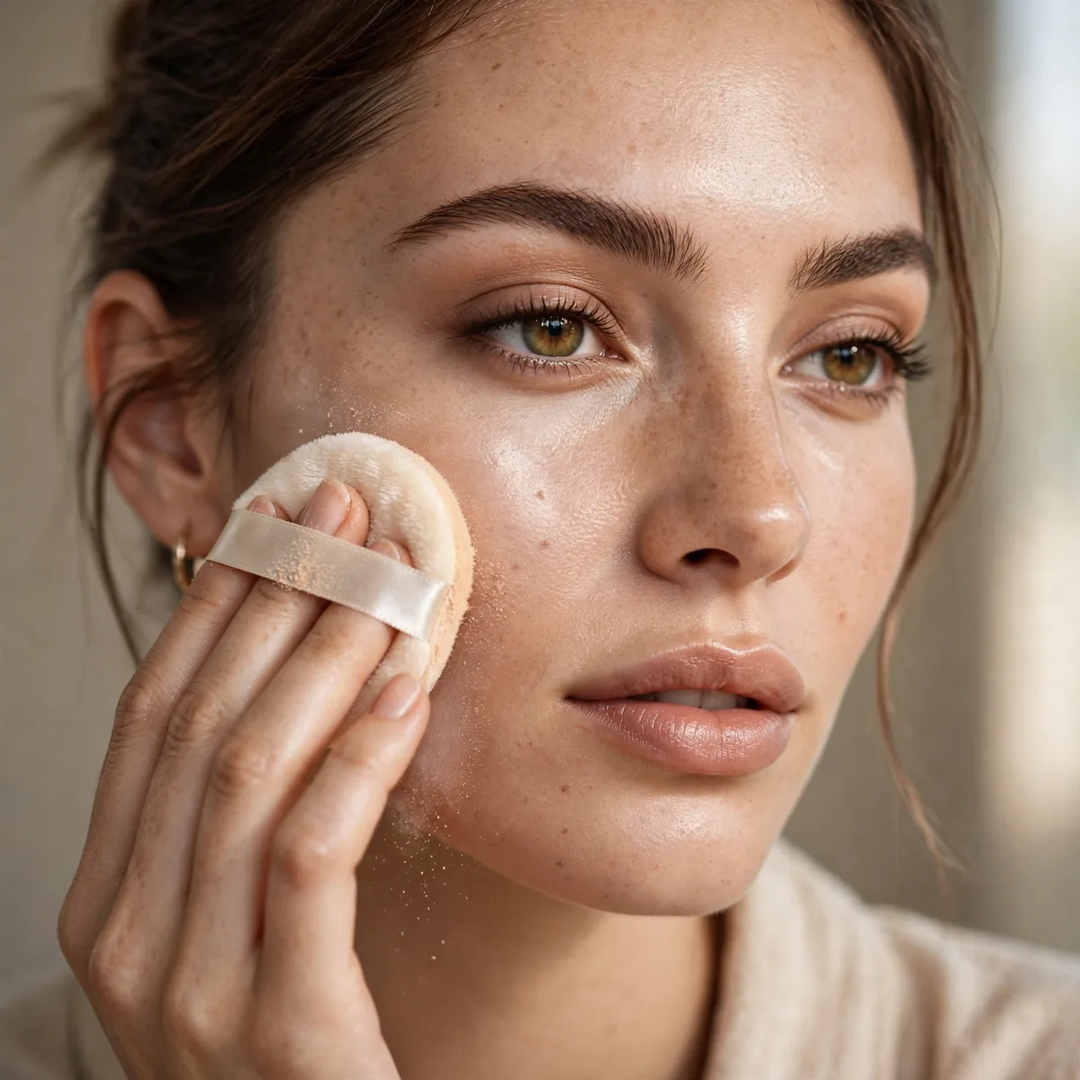 Setting powder strategy oily skin