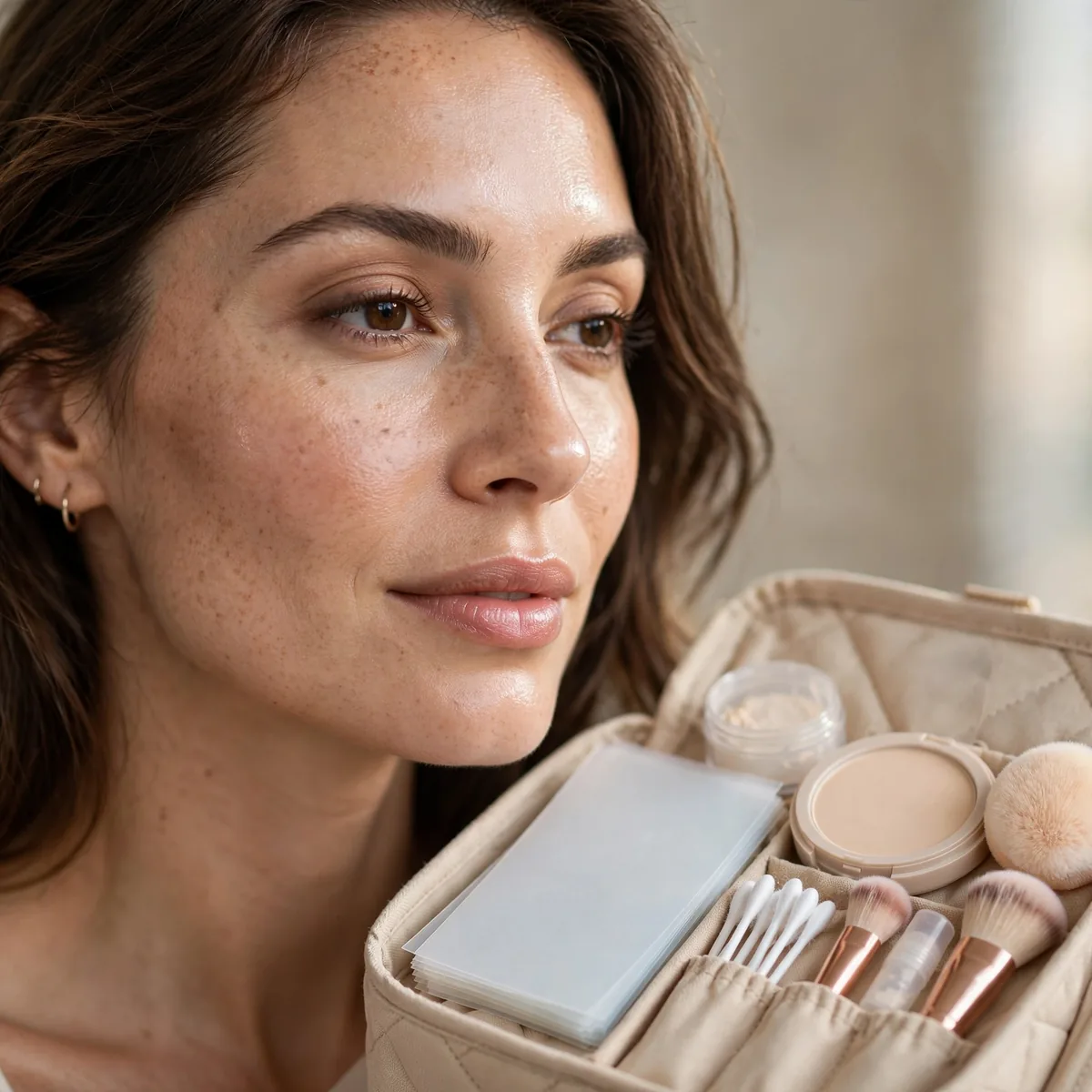 Oily skin touch up kit