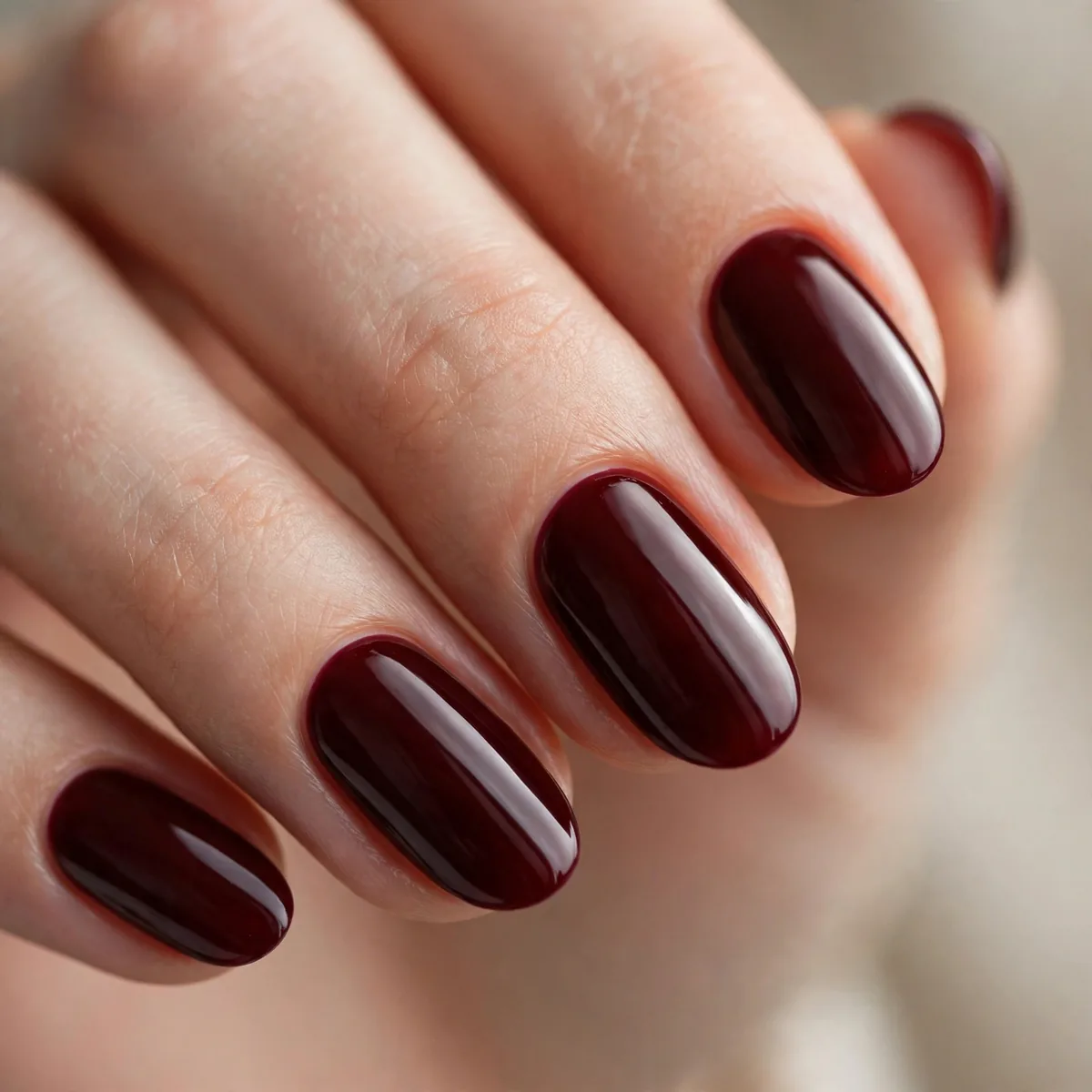 Black cherry dark red nails