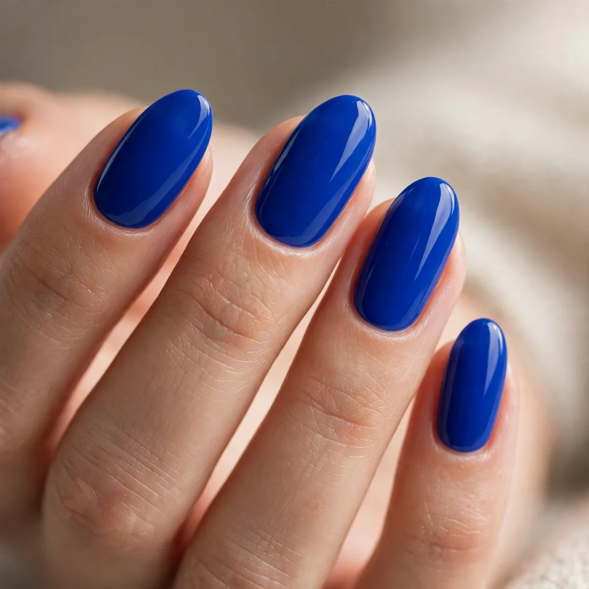 Royal blue vibrant nails