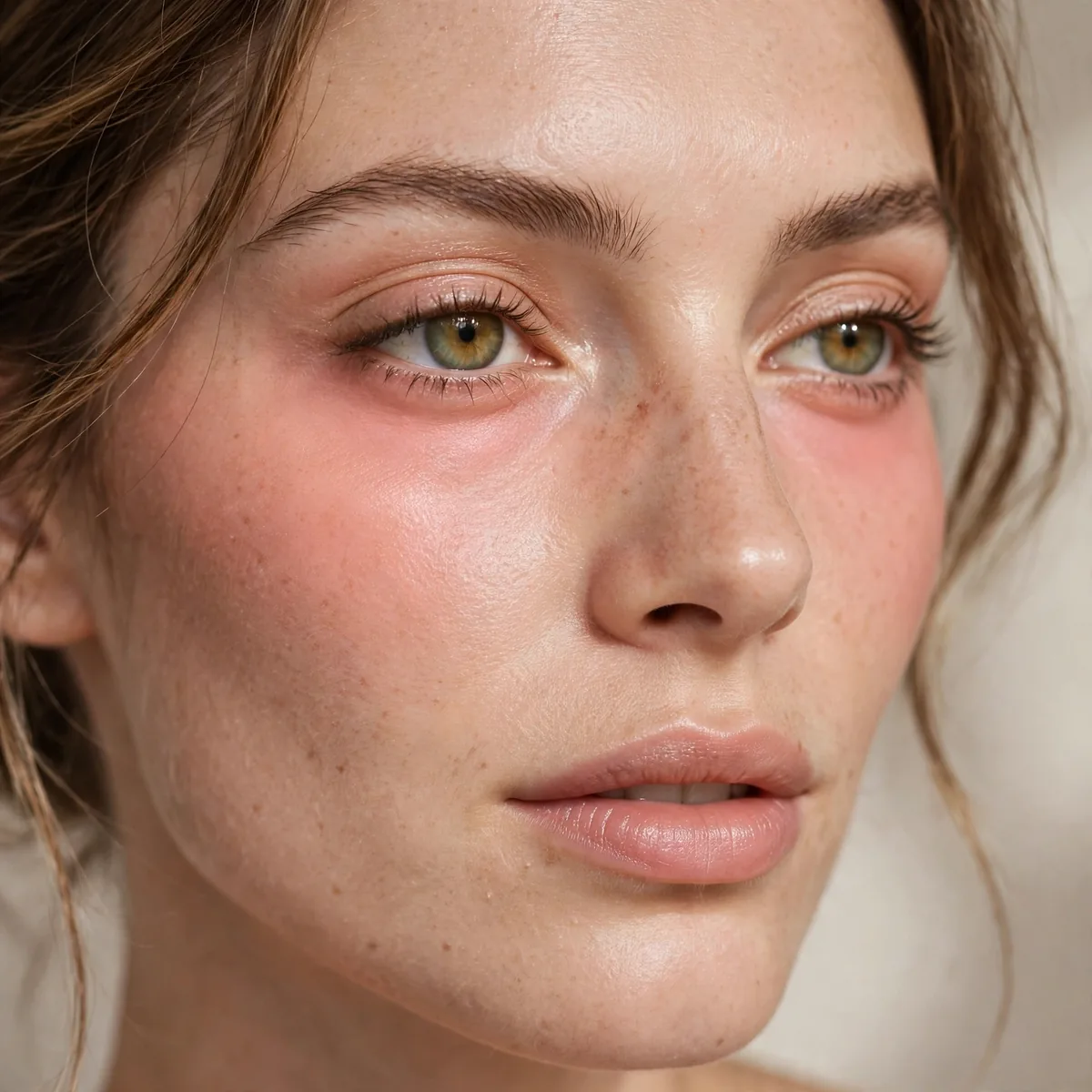 Blush under eye brightening placement