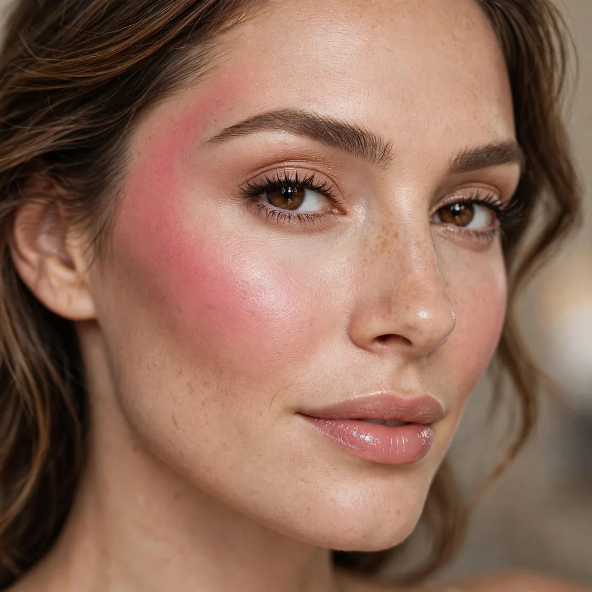 Vertical blush lift technique