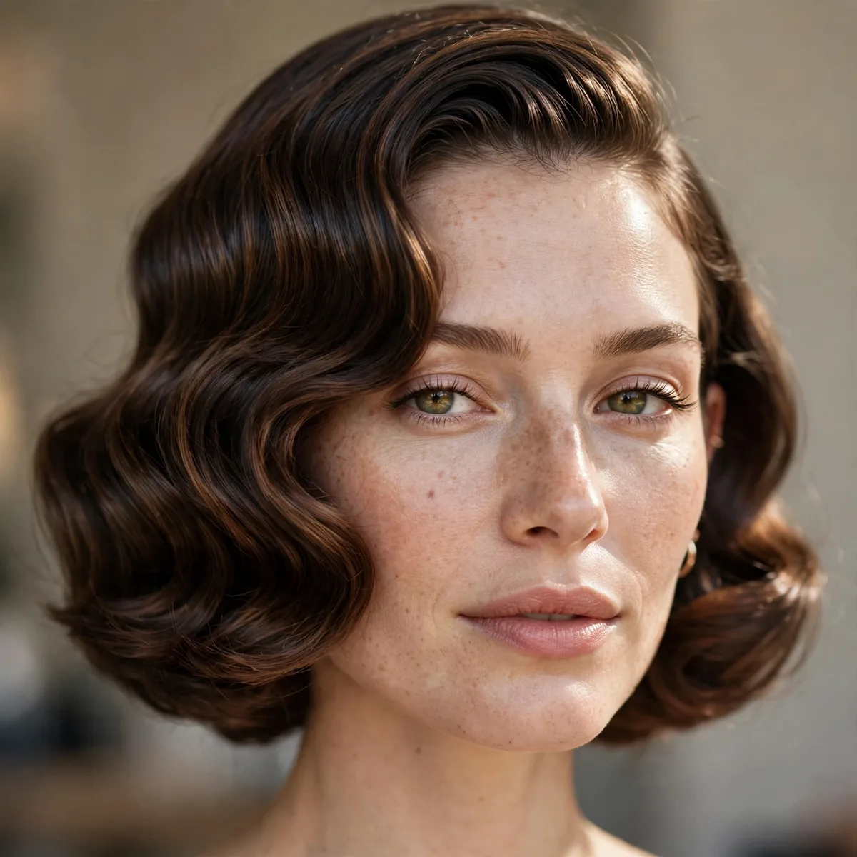Vintage-inspired wavy bob