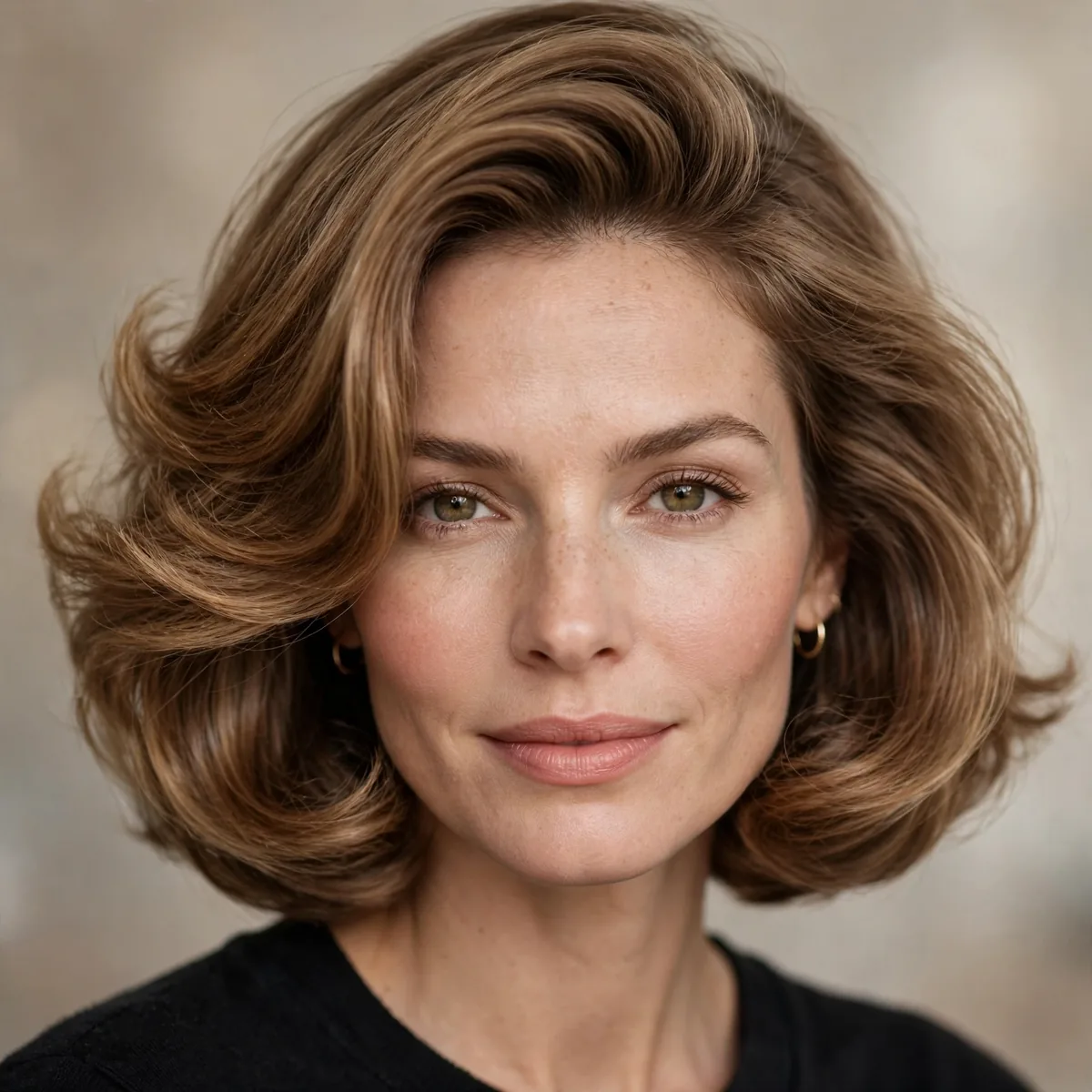 Bob with bouncy blowout volume