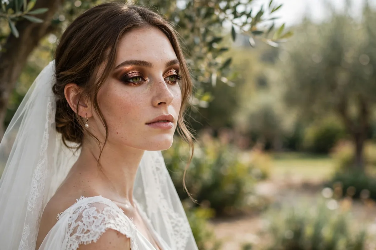 20 Bold Bronze Wedding Eye Makeup Ideas for Brides That Glow All Day