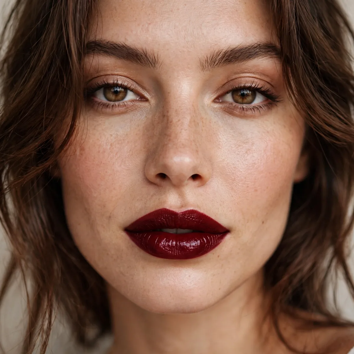 Dark cherry bold lipstick