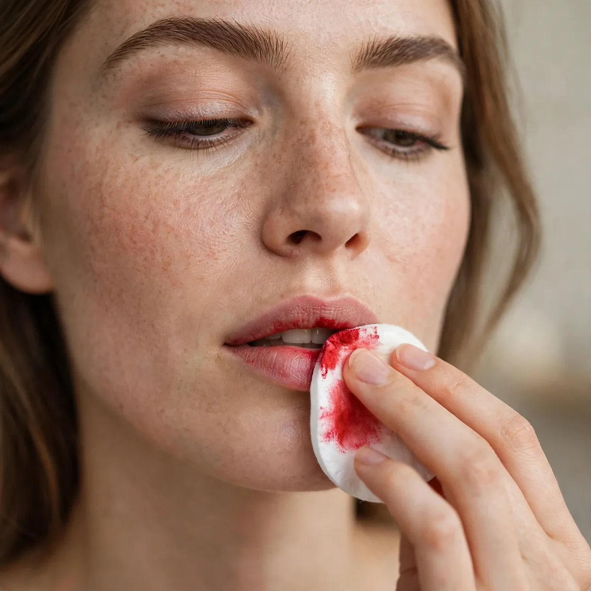 Removing bold lipstick properly