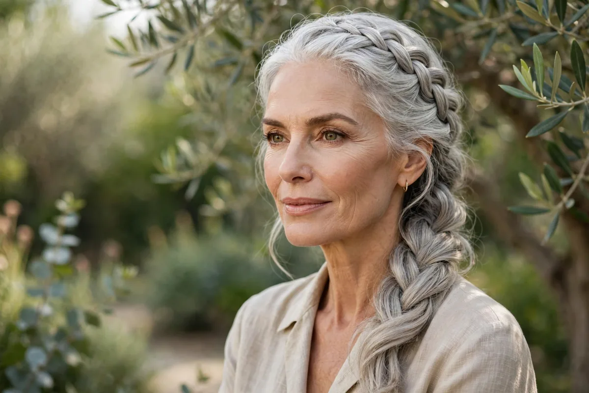 20 Braided Hairstyles for Gray Hair Over 50 That Look Elegant and Modern