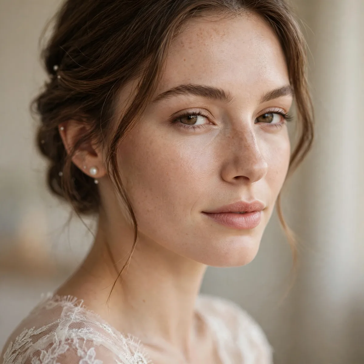 Sheer foundation bridal look