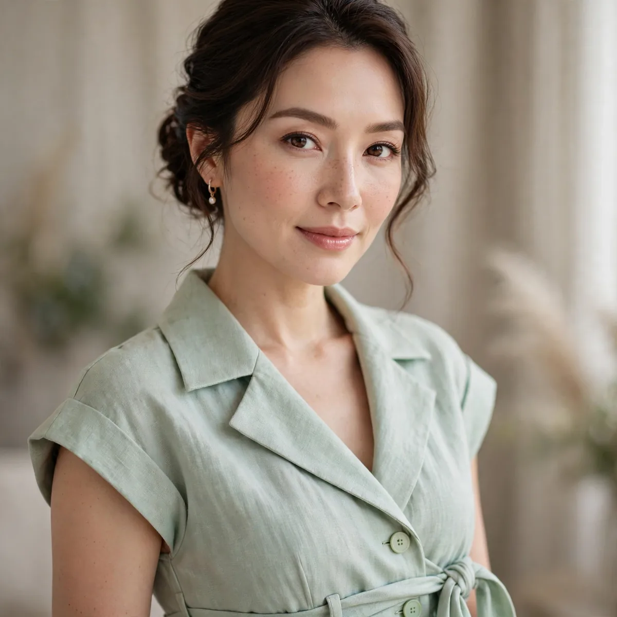 Pastel jumpsuit for shower guest