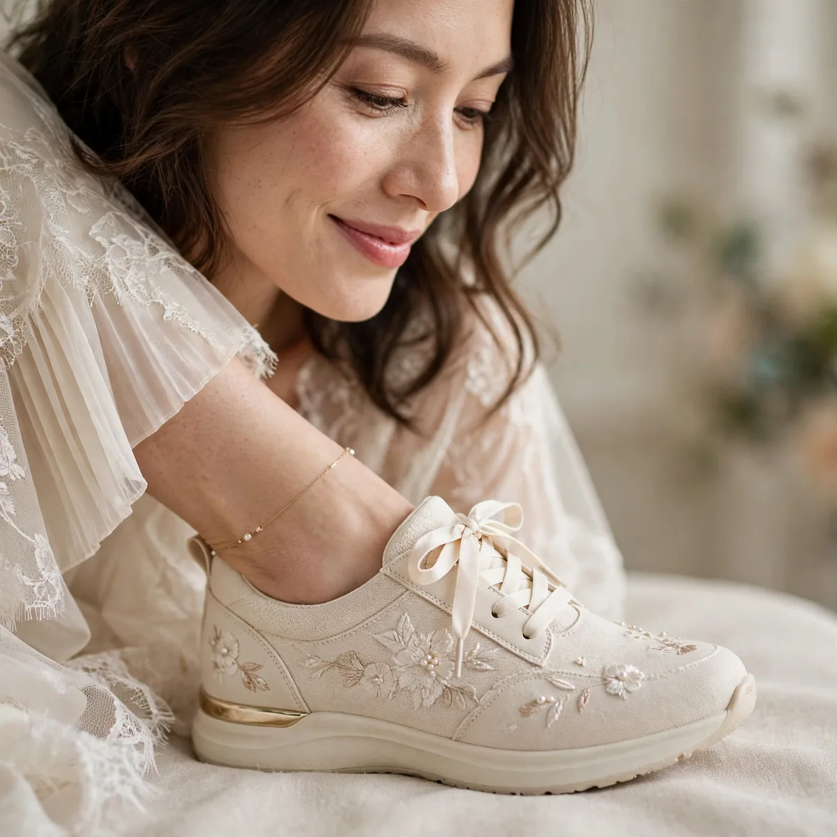 Comfortable pretty shoes bridal shower