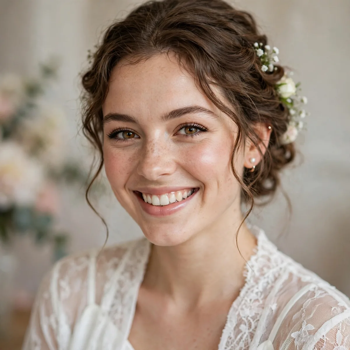 Happy bride at shower