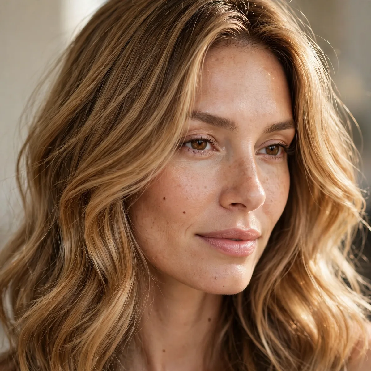 Honey toned bronde hair