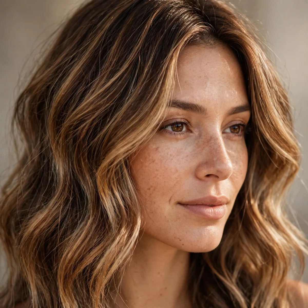 Sunkissed bronde highlights