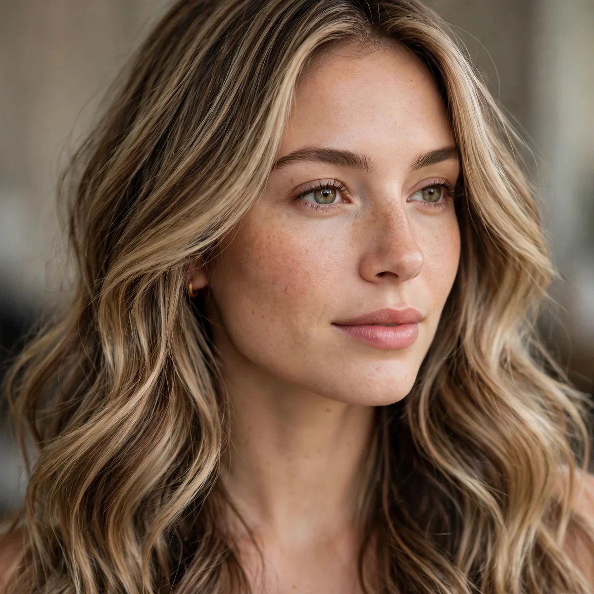 Bronde hair with added lowlights for depth