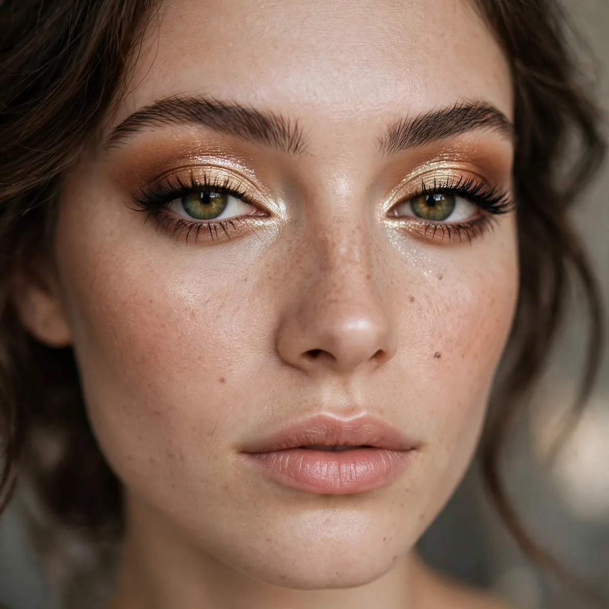Bronze and champagne duo eyeshadow
