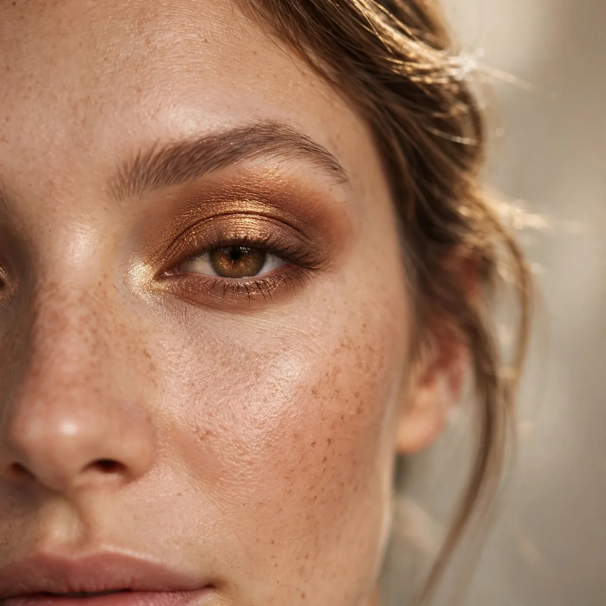 Sun-kissed bronze eyeshadow look
